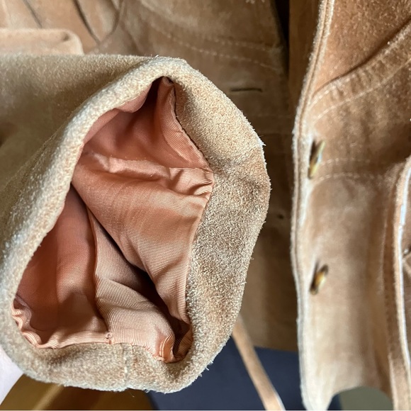 Vintage 70s Winlit Suede Genuine Leather Tie Waist Western Jacket XS/S - Picture 14 of 15
